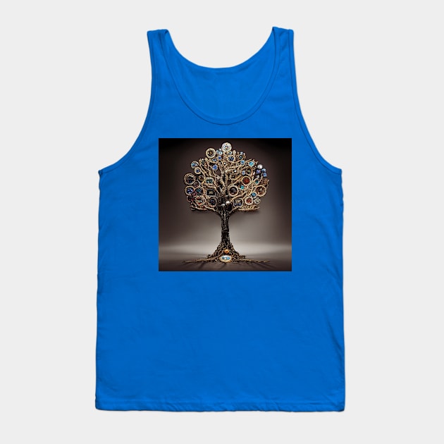 Yggdrasil World Tree of Life Tank Top by Grassroots Green